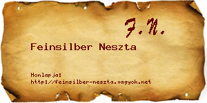 Feinsilber Neszta névjegykártya